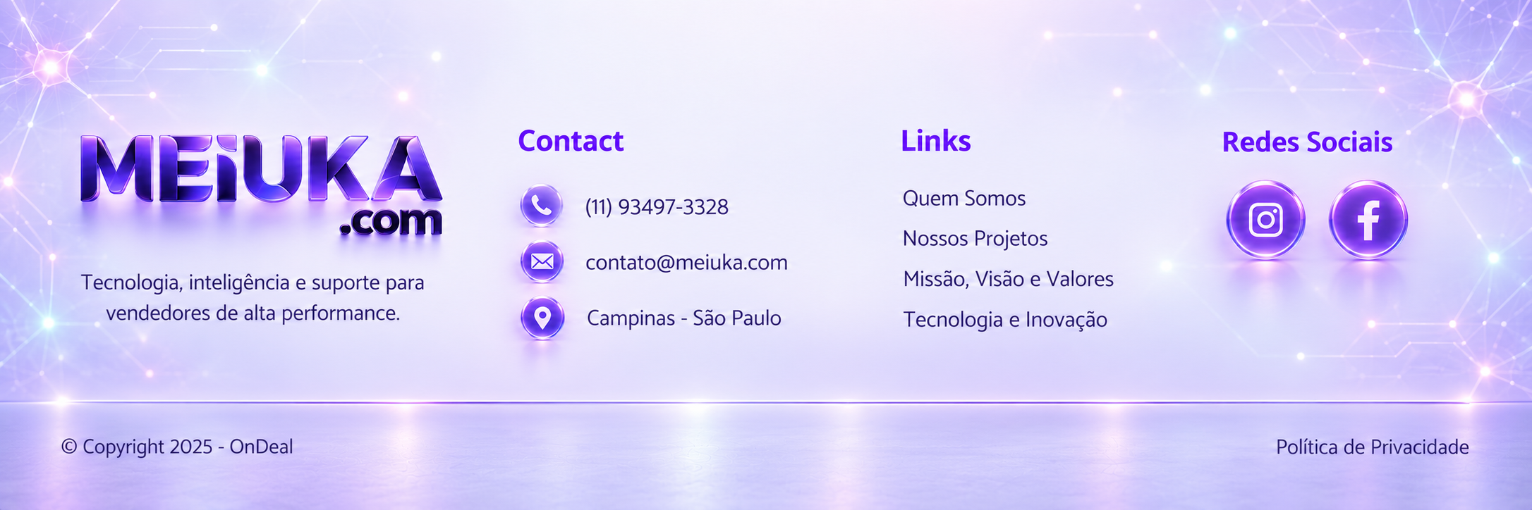 Meiuka. Tecnologia, inteligência e suporte para vendedores de alta performance.